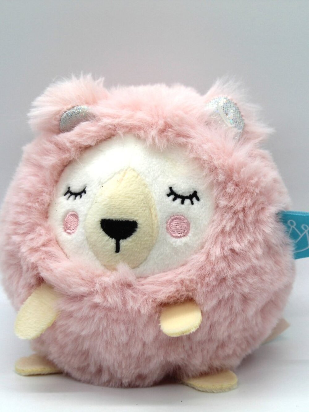 Manhattan Toy Squeezmeez "Growly Bear" Pink Plush Stuffed Animal Toy 5" NWOT